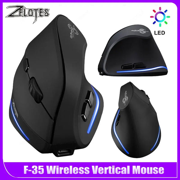 ZELOTES F-35 6 Buttons Wireless Rechargeable Mice 2400 DPI