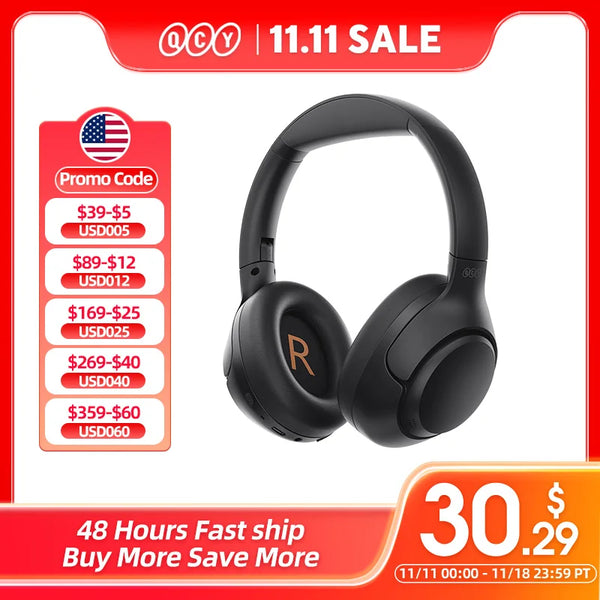 QCY H3 ANC Wireless Headphones Bluetooth 5.4